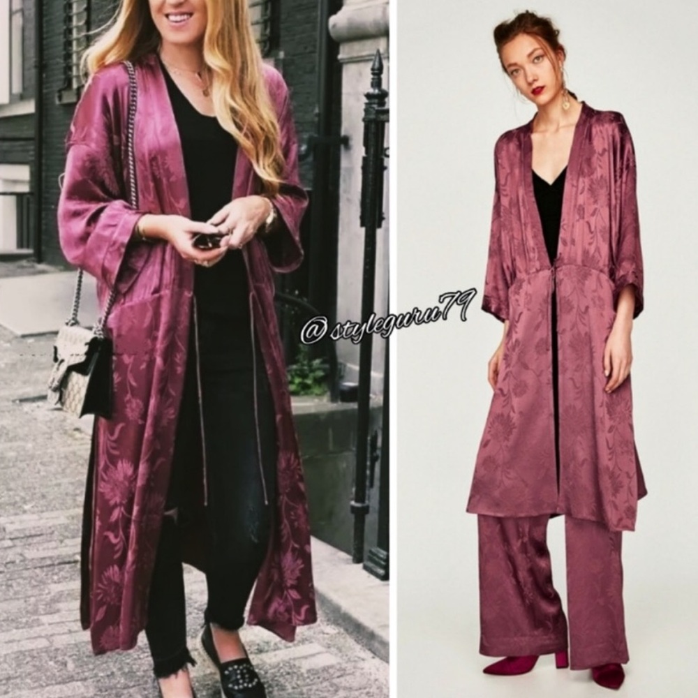 NWT Zara silk kimono